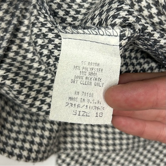 Vintage Jessica Scott Houndstooth Tweed Secretary Office Skirt Size 18 34” Waist - Picture 9 of 9